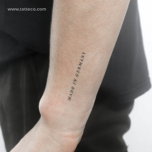 Tatuaje temporal "Hecho en Alemania" - Juego de 3
