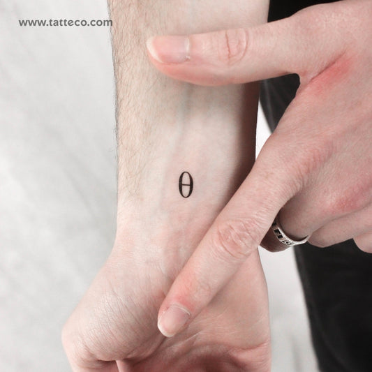 Tatuaje temporal Theta θ - Juego de 3