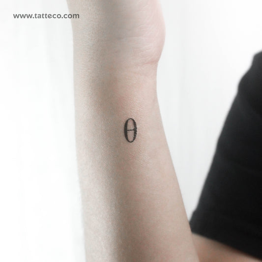Tatuaje temporal Theta θ - Juego de 3