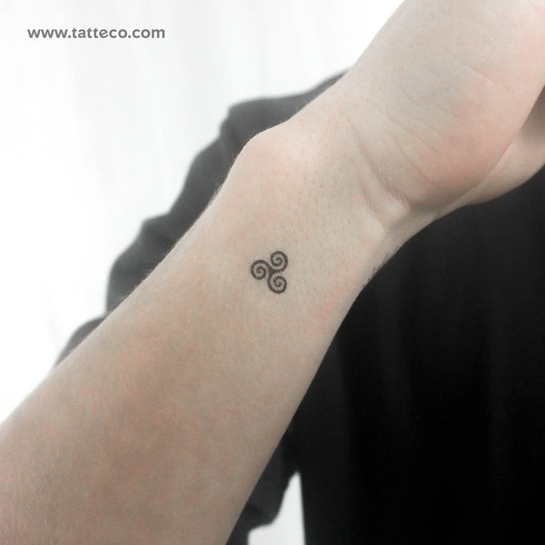 Tiny Triskele Temporary Tattoo - Set of 3