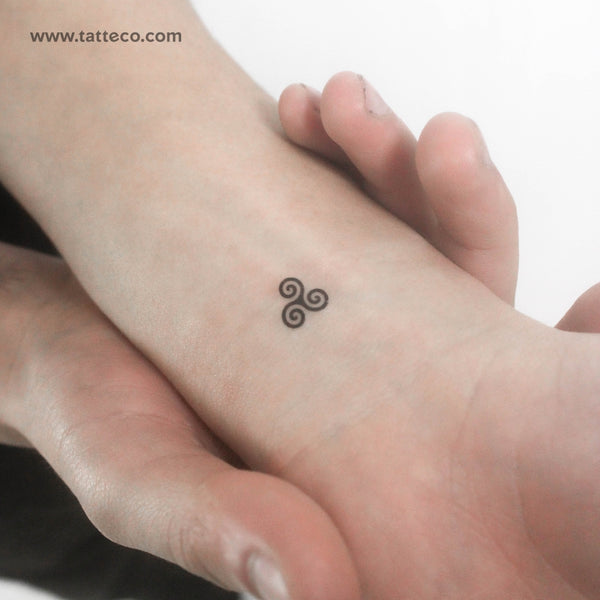 Tiny Triskele Temporary Tattoo - Set of 3