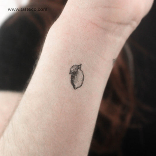 Tatuaje temporal de limón pequeño - Juego de 3