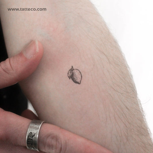 Tatuaje temporal de limón pequeño - Juego de 3