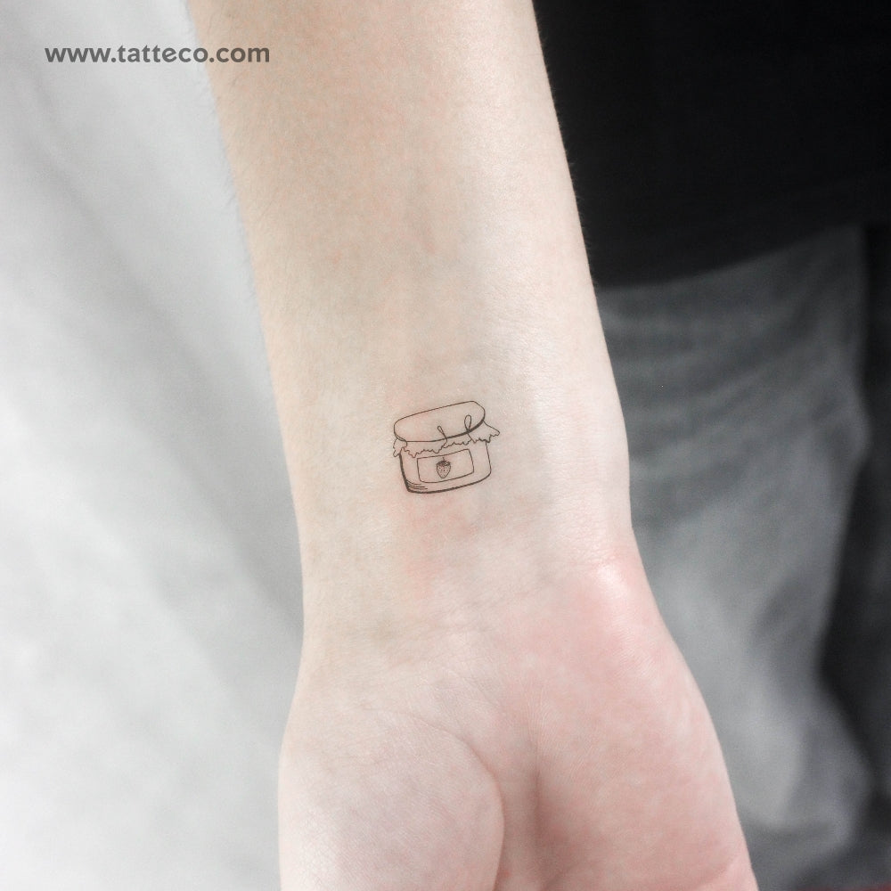 Tatuaje temporal de mermelada de fresa - Juego de 3
