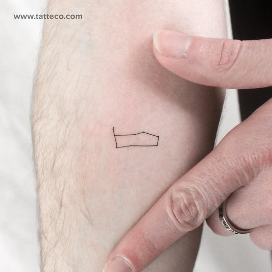 Tatuaje temporal pequeño de la constelación de Géminis (juego de 3)