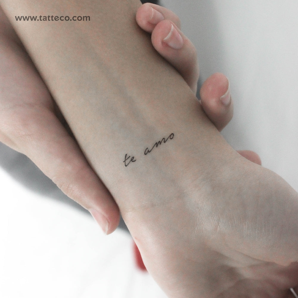 Te Amo Temporary Tattoo - Set of 3