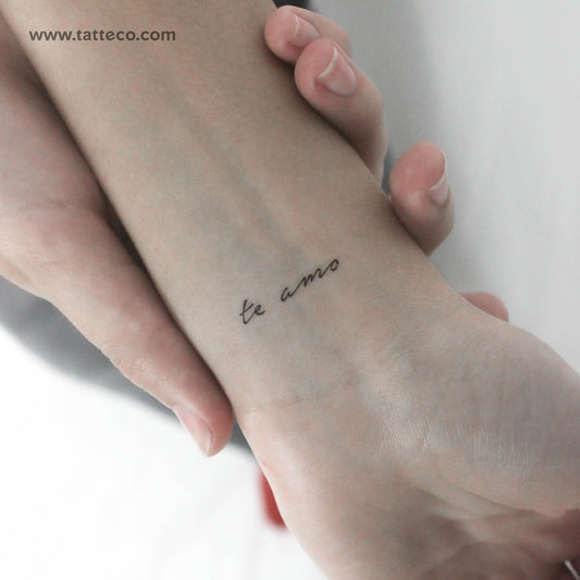Te Amo Temporary Tattoo - Set of 3