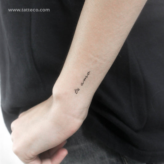 Te Amo Temporary Tattoo - Set of 3