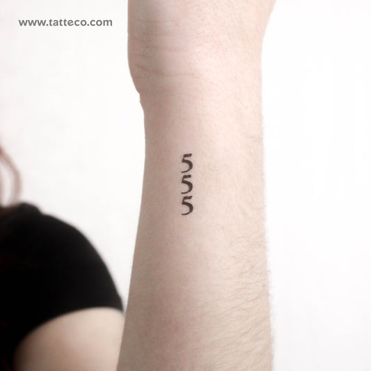 Tatuaje temporal vertical 555 - Juego de 3