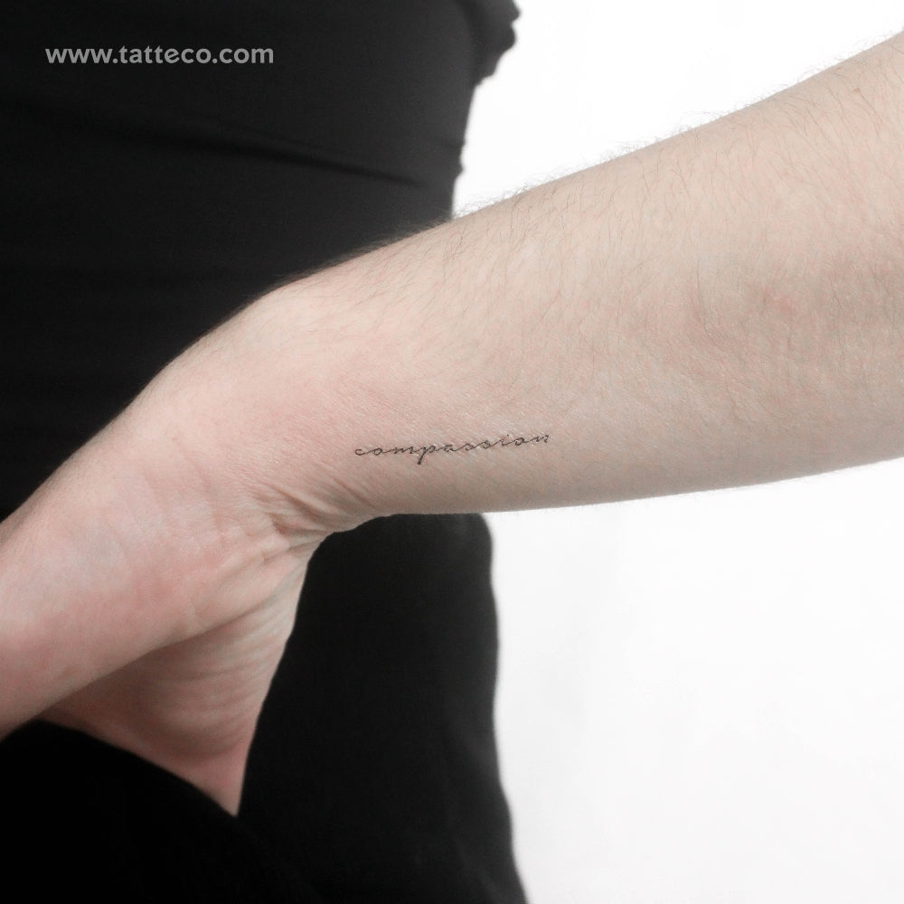 Tatuaje temporal de compasión - Juego de 3