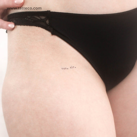 Yes, Sir Temporary Tattoo - Set of 3