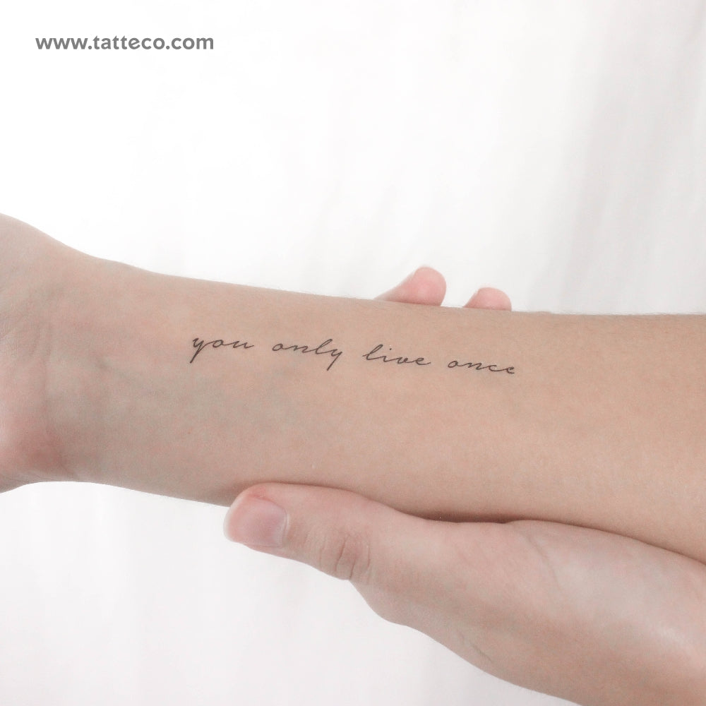 Tatuaje temporal "Solo se vive una vez" - Juego de 3