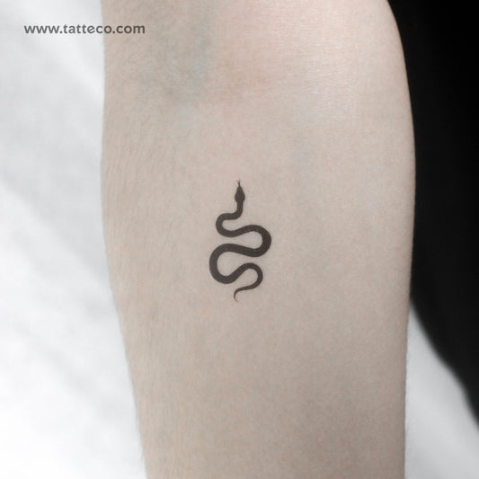 Tatuaje temporal de serpiente negra pequeña - Juego de 3