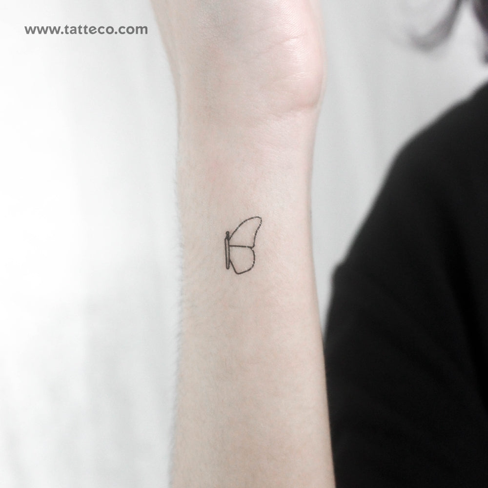 Right Half Butterfly Temporary Tattoo (Set of 3)