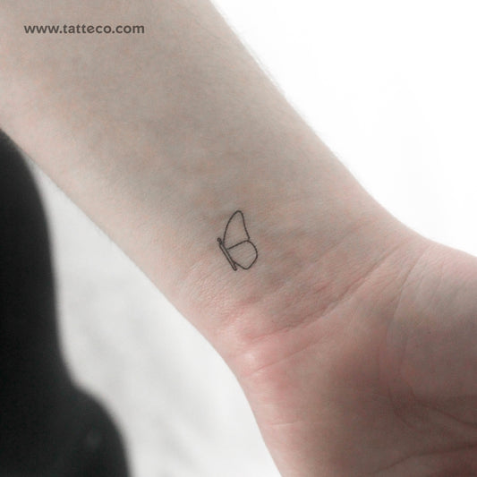 Tatuaje temporal de mariposa en la mitad derecha (juego de 3)