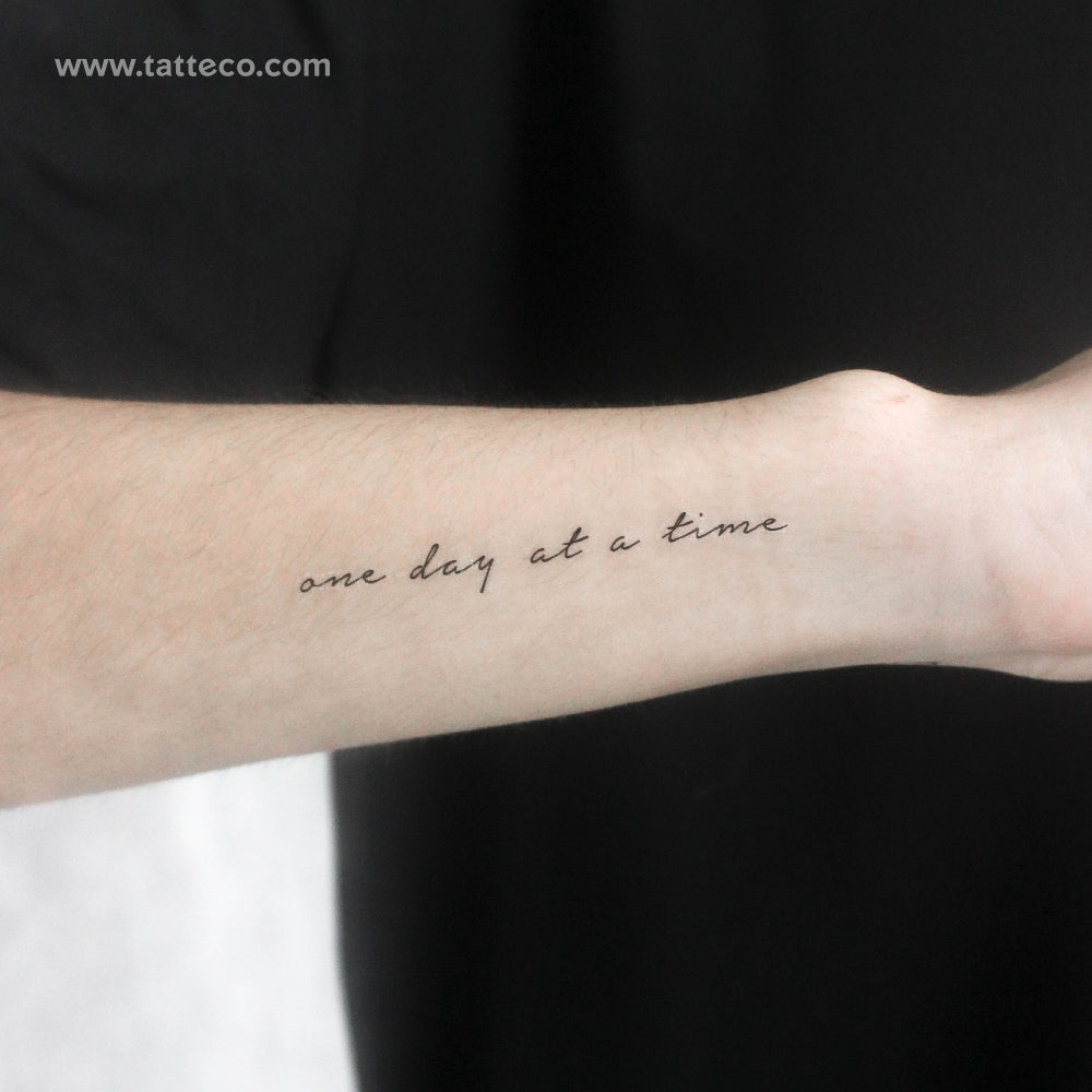 One Day At A Time Temporary Tattoo - Set of 3