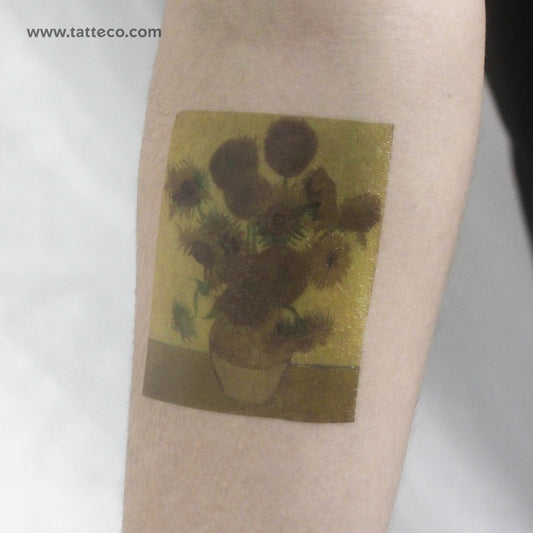 Tatuaje temporal de los Girasoles de Van Gogh (juego de 3)