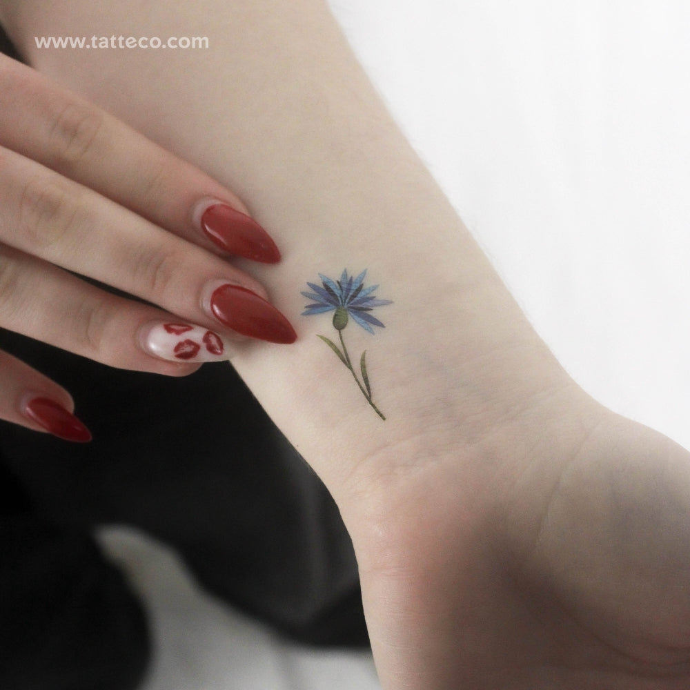 Tatuaje temporal "Pequeño Aciano" de Ann Lilya - Juego de 3
