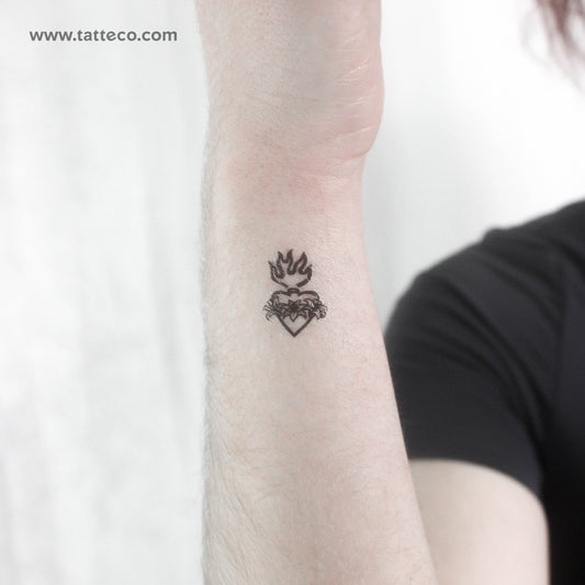 Tatuaje temporal del Casto Corazón de José - Juego de 3