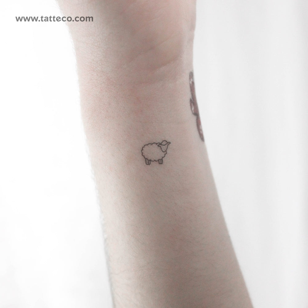 Tiny Sheep Temporary Tattoo - Set of 3