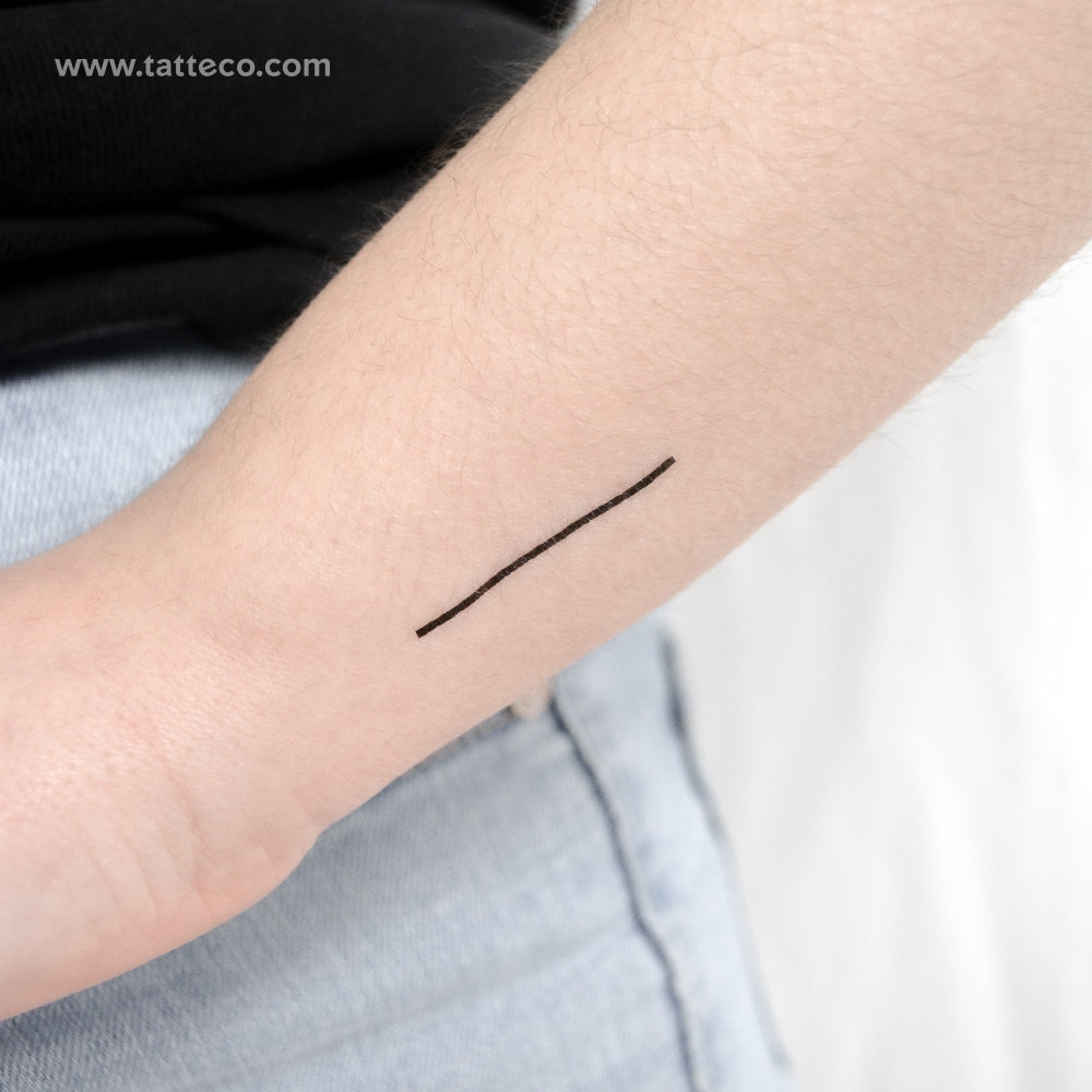 Tatuaje temporal de línea de anillo - Juego de 3