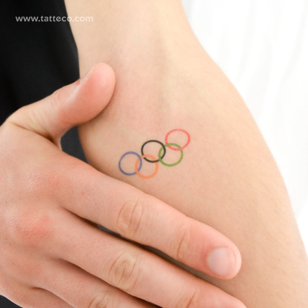Tatuaje temporal de anillos olímpicos (juego de 3)
