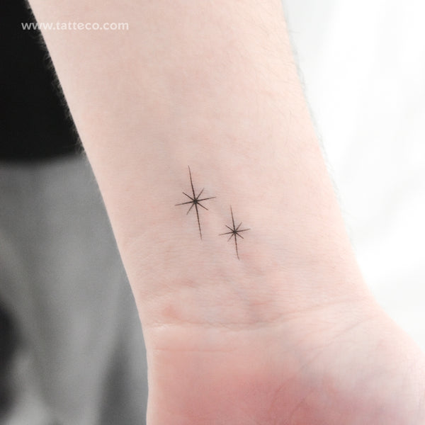 Shining Star Couple Temporary Tattoo - Set of 3