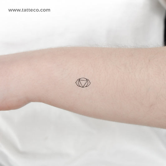 Small Ajna Chakra Temporary Tattoo - Set of 3