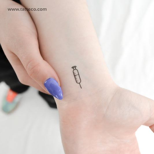 Syringe Temporary Tattoo - Set of 3