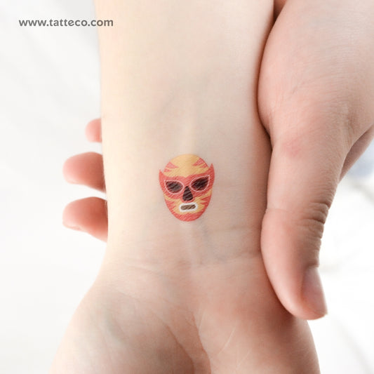 Luchador Mask Temporary Tattoo - Set of 3