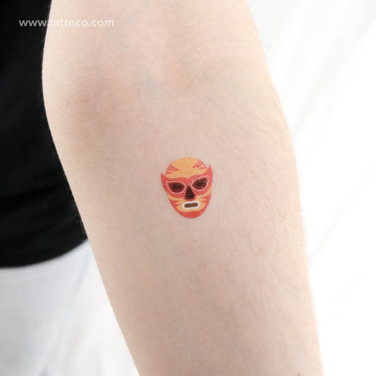 Luchador Mask Temporary Tattoo - Set of 3