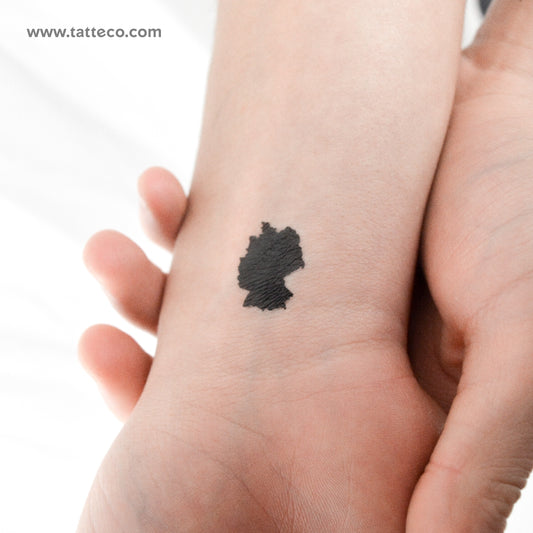 Small Germany Map Temporary Tattoo - Set of 3