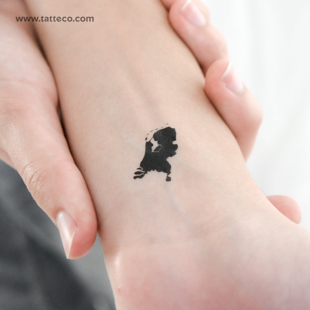 Small Netherlands Map Temporary Tattoo - Set of 3