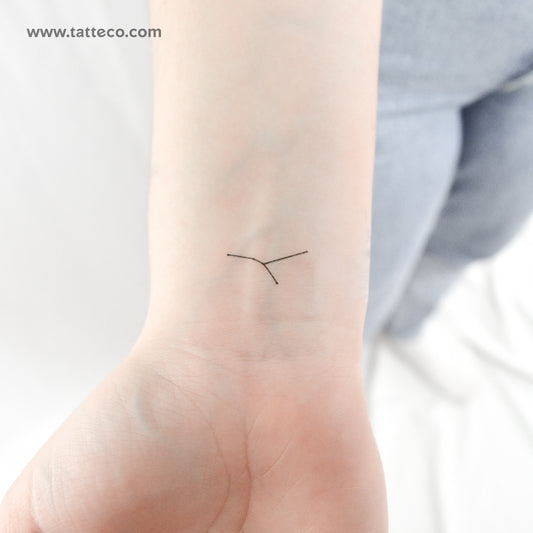 Tiny Cancer Constellation Temporary Tattoo - Set of 3