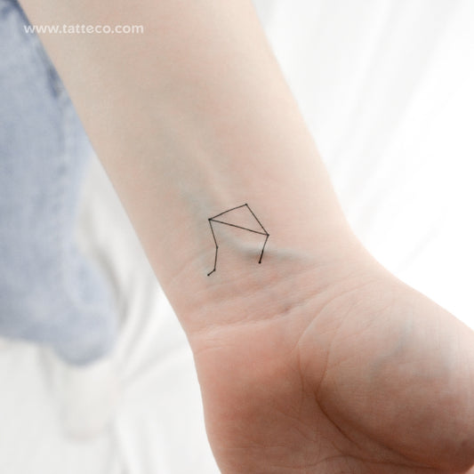 Tiny Libra Constellation Temporary Tattoo - Set of 3