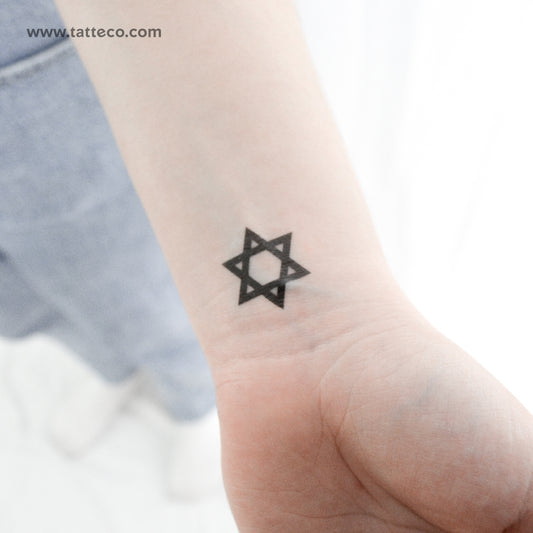 Star Of David Temporary Tattoo - Set of 3