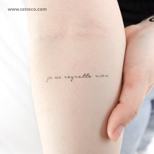 Je Ne Regrette Rien Tatuaje Temporal - Conjunto de 3