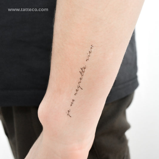 Je Ne Regrette Rien Tatuaje Temporal - Conjunto de 3