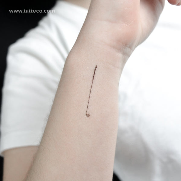 Golf Club Temporary Tattoo - Set of 3