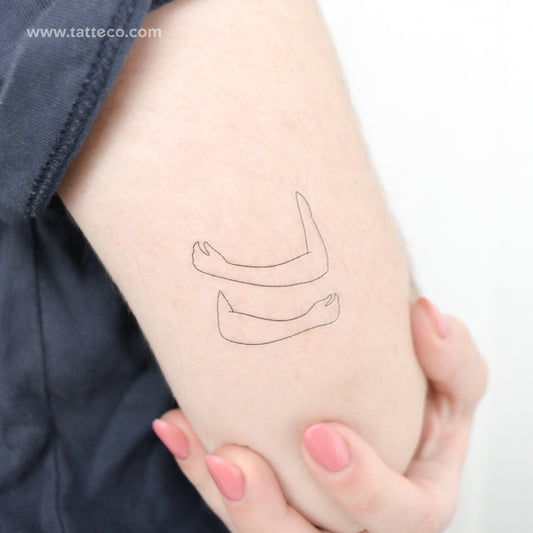 Tatuaje temporal "Abrazo vacío" - Juego de 3