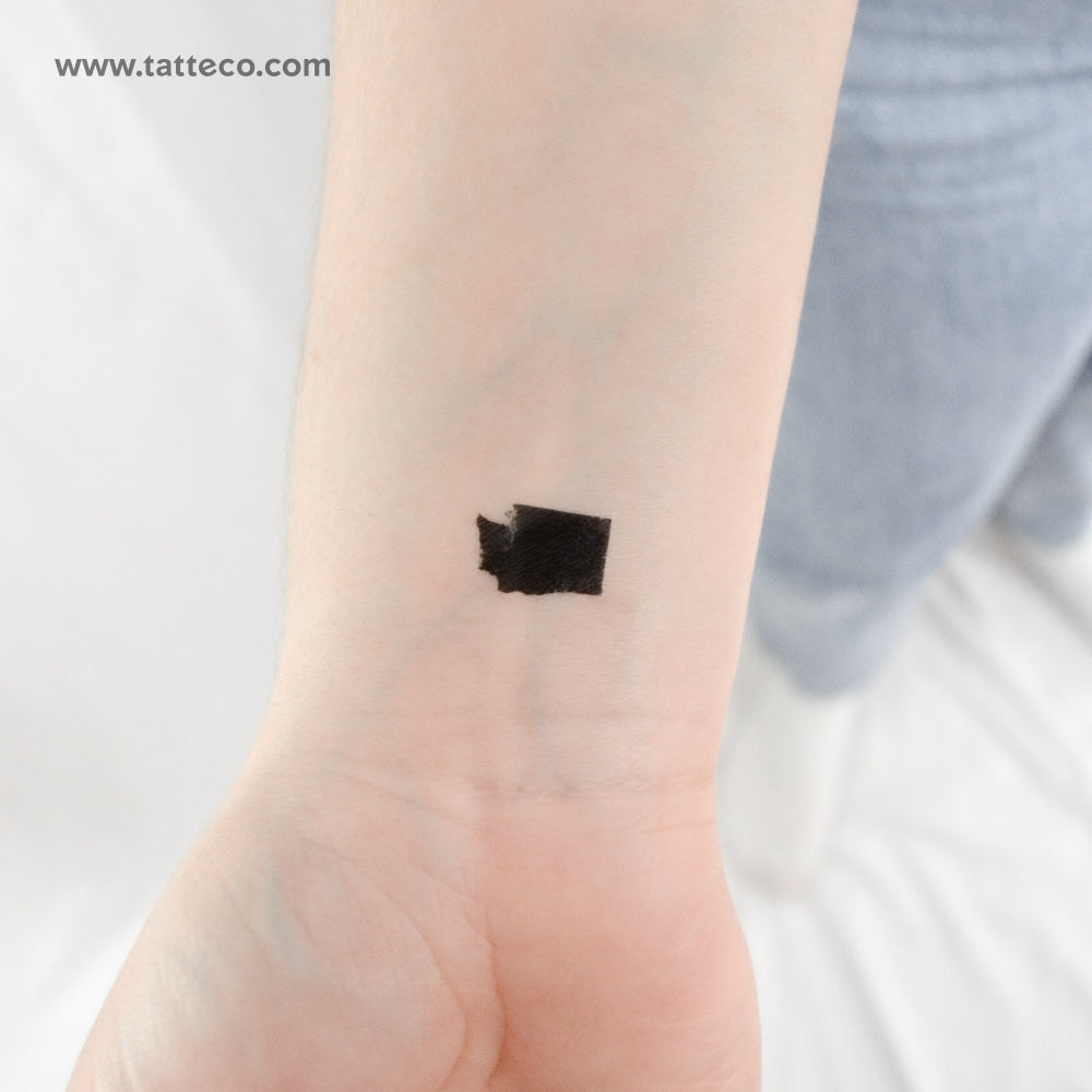 Washington Map Temporary Tattoo - Set of 3