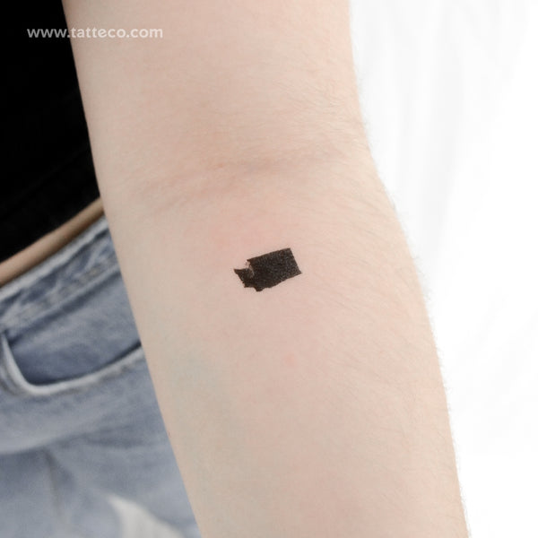 Washington Map Temporary Tattoo - Set of 3