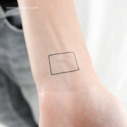 Colorado Map Outline Temporary Tattoo - Set of 3