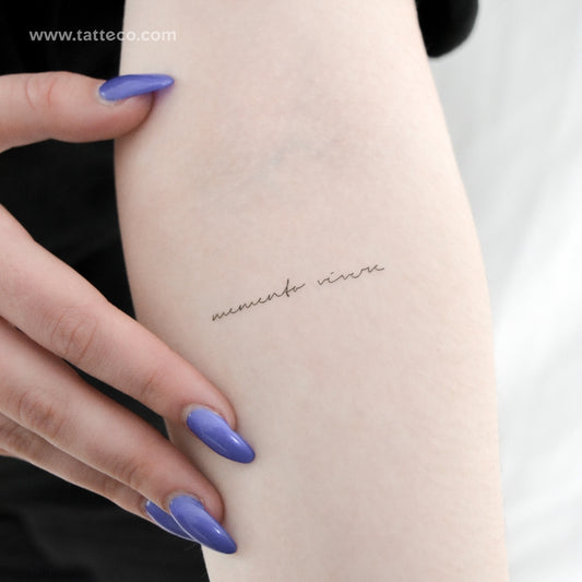 Memento Vivere Temporary Tattoo - Set of 3