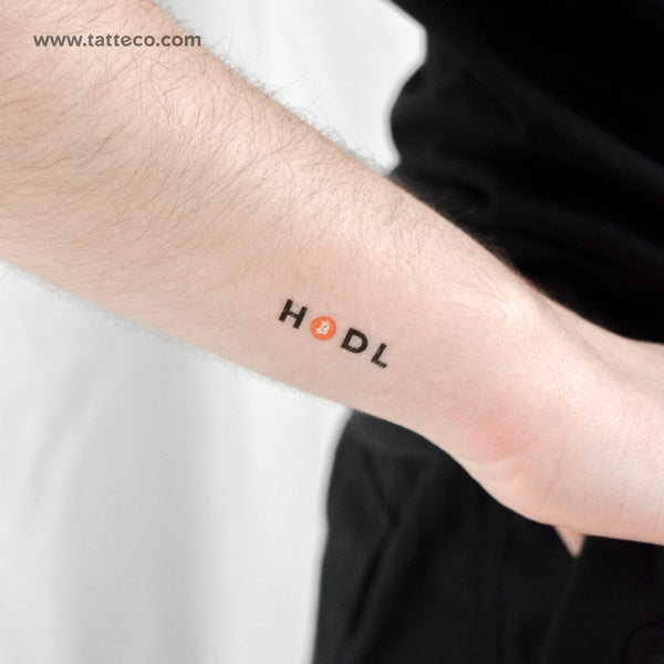 Bitcoin HODL Temporary Tattoo - Set of 3