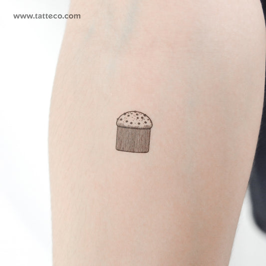 Tatuaje temporal pequeño de panettone (juego de 3)