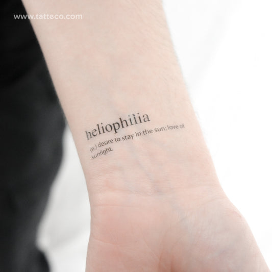Tatuaje temporal de heliofilia - Juego de 3