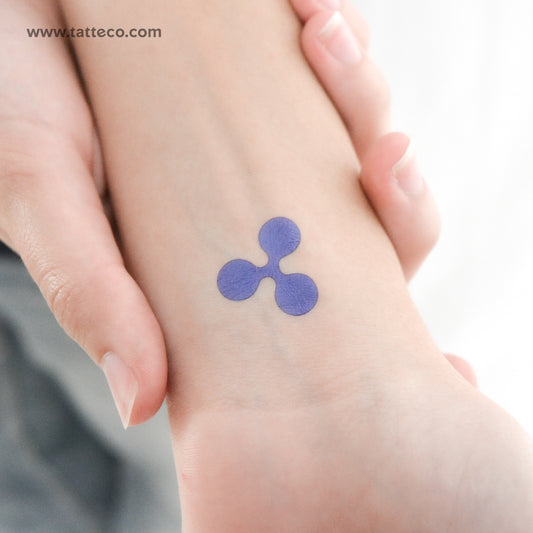 Tatuaje temporal del logotipo de Ripple - Juego de 3