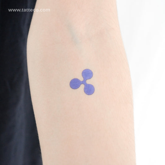 Tatuaje temporal del logotipo de Ripple - Juego de 3