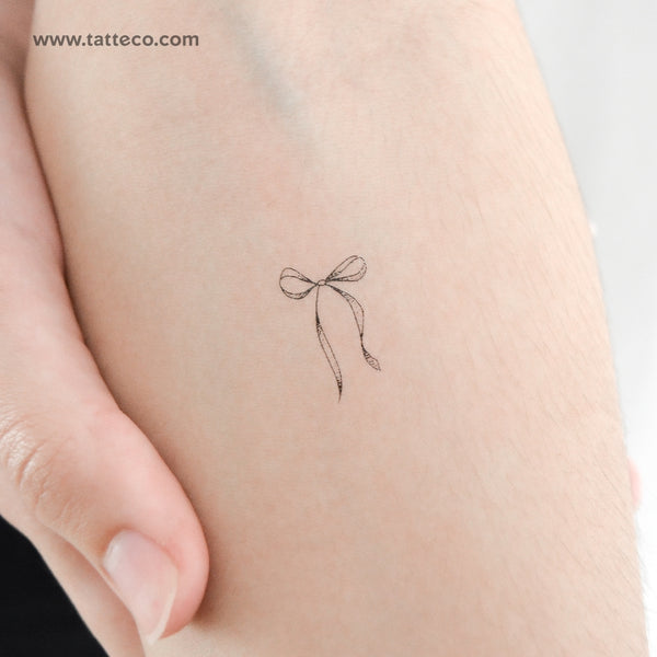 Little Ribbon Bow Temporary Tattoo - Set of 3